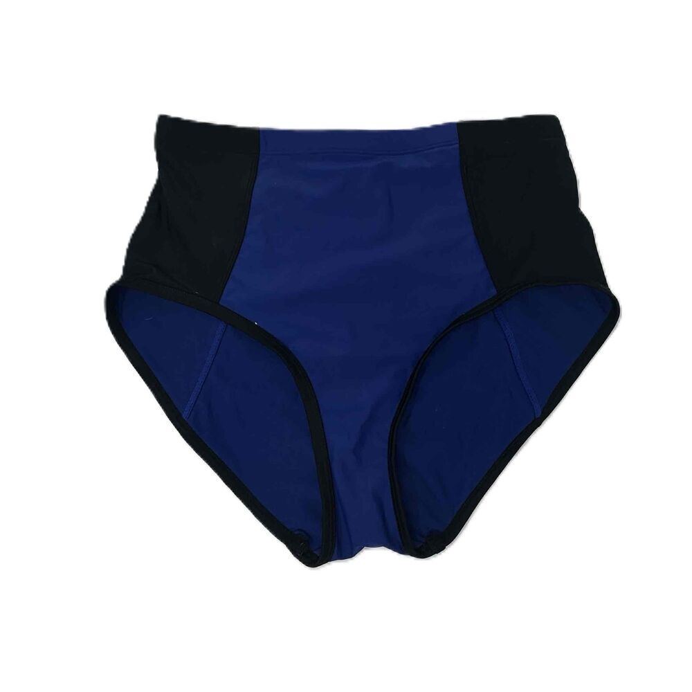Adore Me Swimwear Womens Size 0X Blue Bikini Black Side Panels Bottoms - Picture 5 of 5
